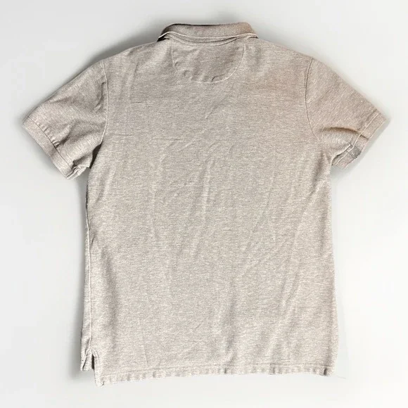 Chaps Ralph Lauren Natural Stretch Men Grey Crest Polo Shirt Size Medium - Picture 5 of 5